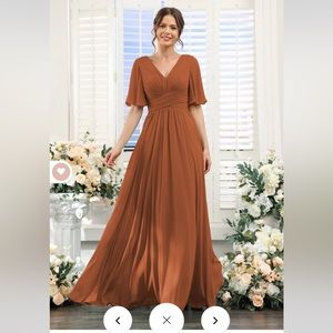 Bridesmaid dress in Burnt Orange